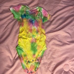 Hand tie dyed newborn onesie
